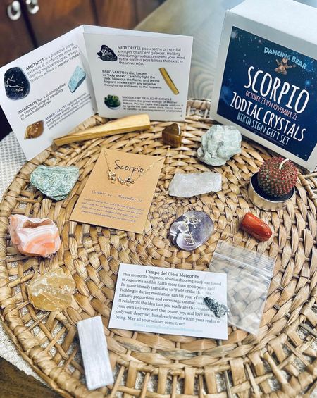 How great are these Zodiac Crystal healing kits?! These would make such great gifts for anyone!! These are handmade gift sets from Eugene, Oregon and come with 9 stones, 18k gold plated constellation necklace, meteorite, succulent candle, smudge stick and info guides!

#LTKhome #LTKGiftGuide #LTKfindsunder50