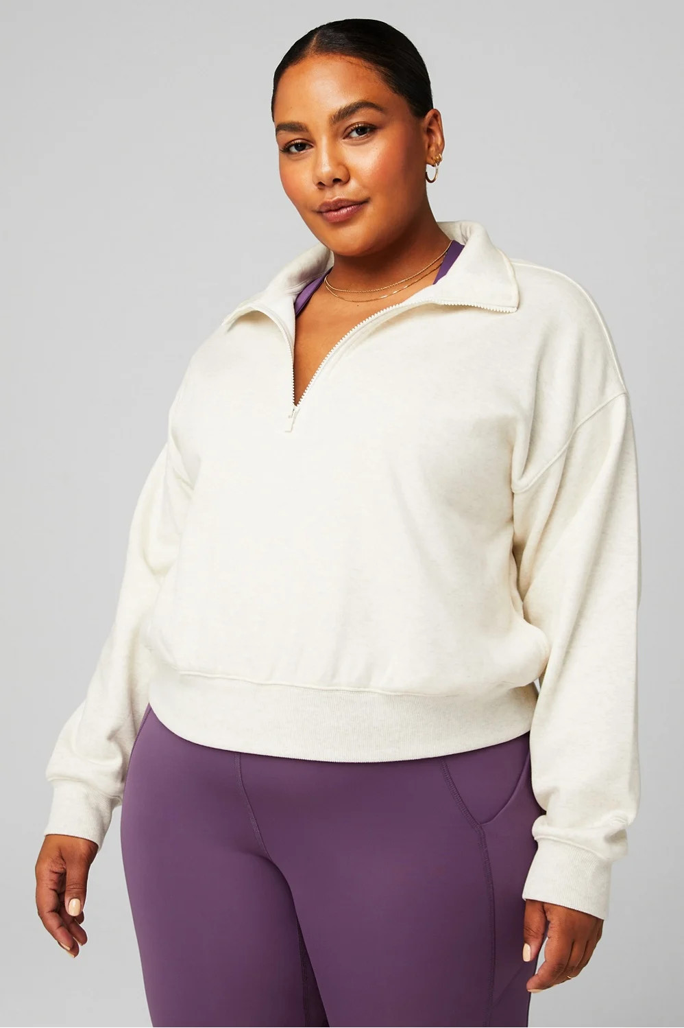 Cozy Fleece Half Zip Sweatshirt | Fabletics