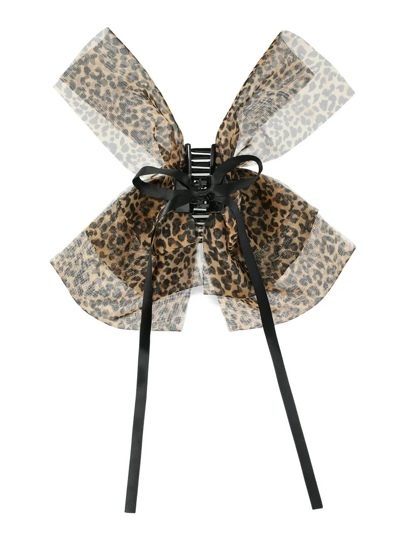 No Boundaries Printed Volume Claw Clip, Brown | Walmart (US)