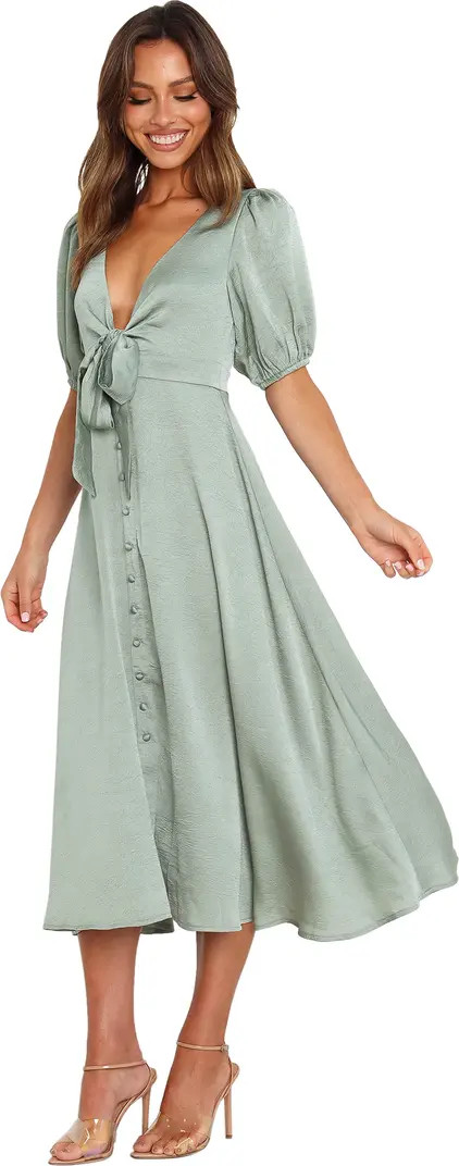 Piper Button Front Midi Dress | Nordstrom