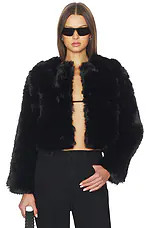 BLANKNYC Crop Faux Fur Coat in Cash Flow from Revolve.com | Revolve Clothing (Global)