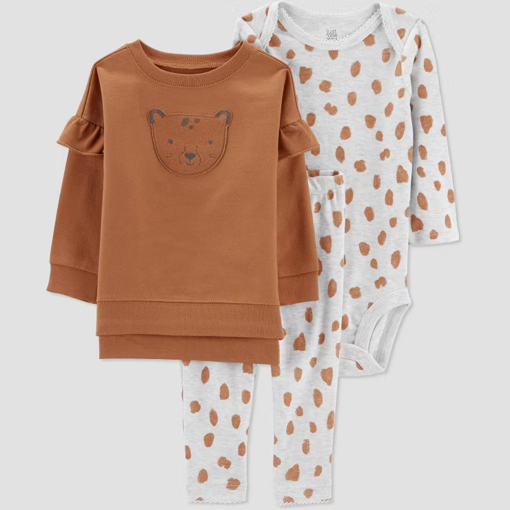 Carter's Just One You® Baby Girls' Cheetah Top & Bottom Set - Tan | Target