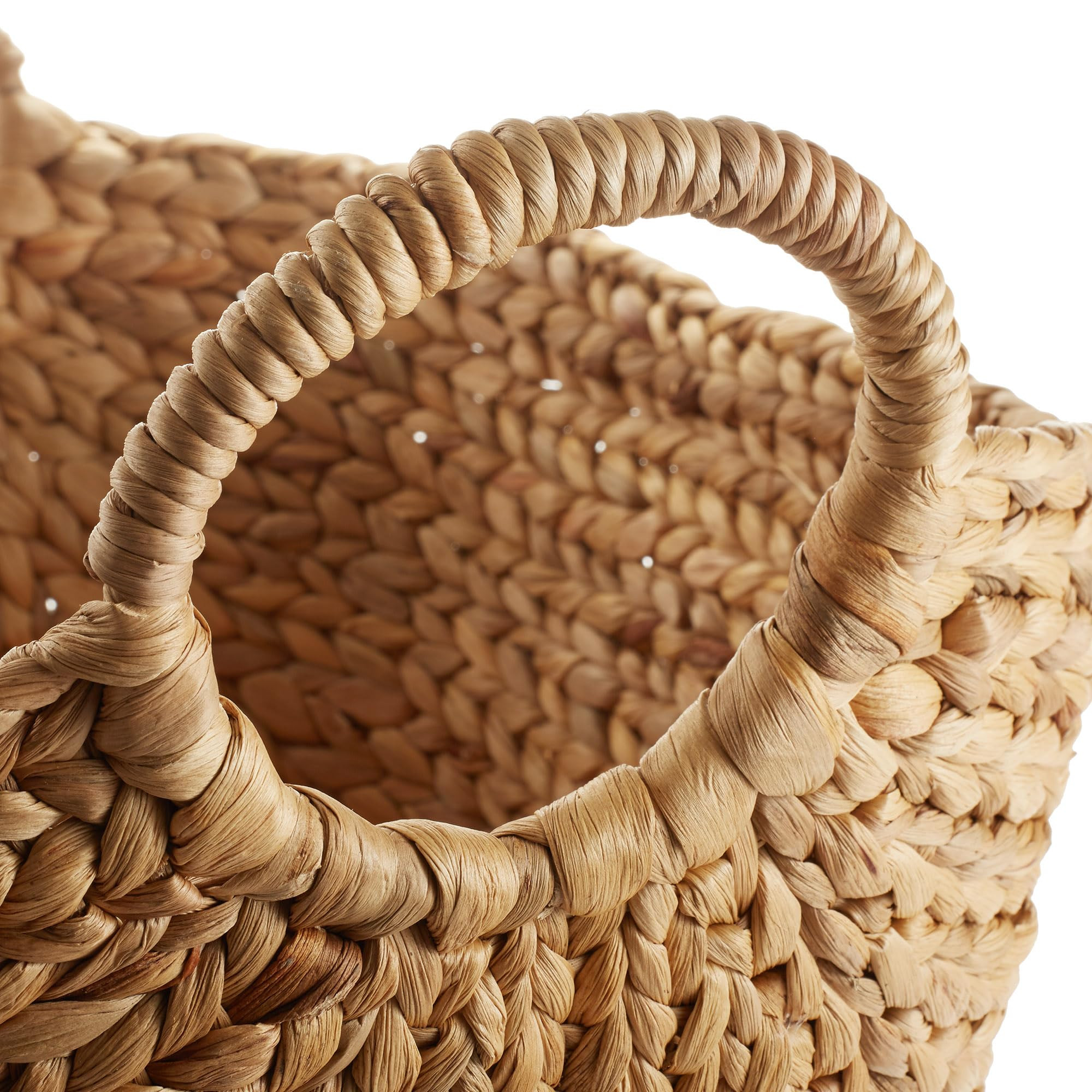 Casafield Large Laundry Boat Basket with Handles - Natural, Woven Water Hyacinth Multipurpose Sto... | Amazon (US)