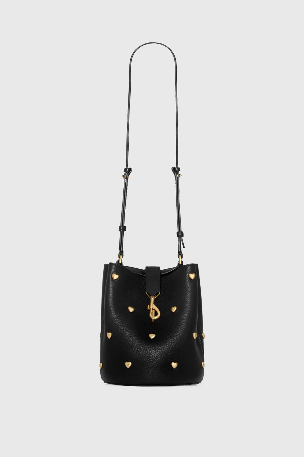 Rebecca Minkoff Small Heart Bucket Bag In Black | Rebecca Minkoff