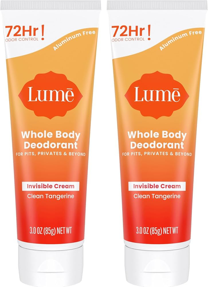 Lume Whole Body Deodorant - Invisible Cream Tube - 72 Hour Odor Control - Aluminum Free, Baking S... | Amazon (US)
