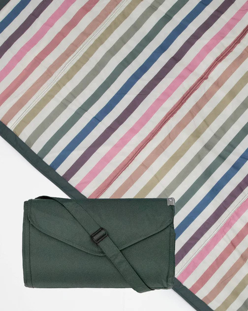 Outdoor Blanket 5' x 7' - Chroma Rugby Stripe | Little Unicorn