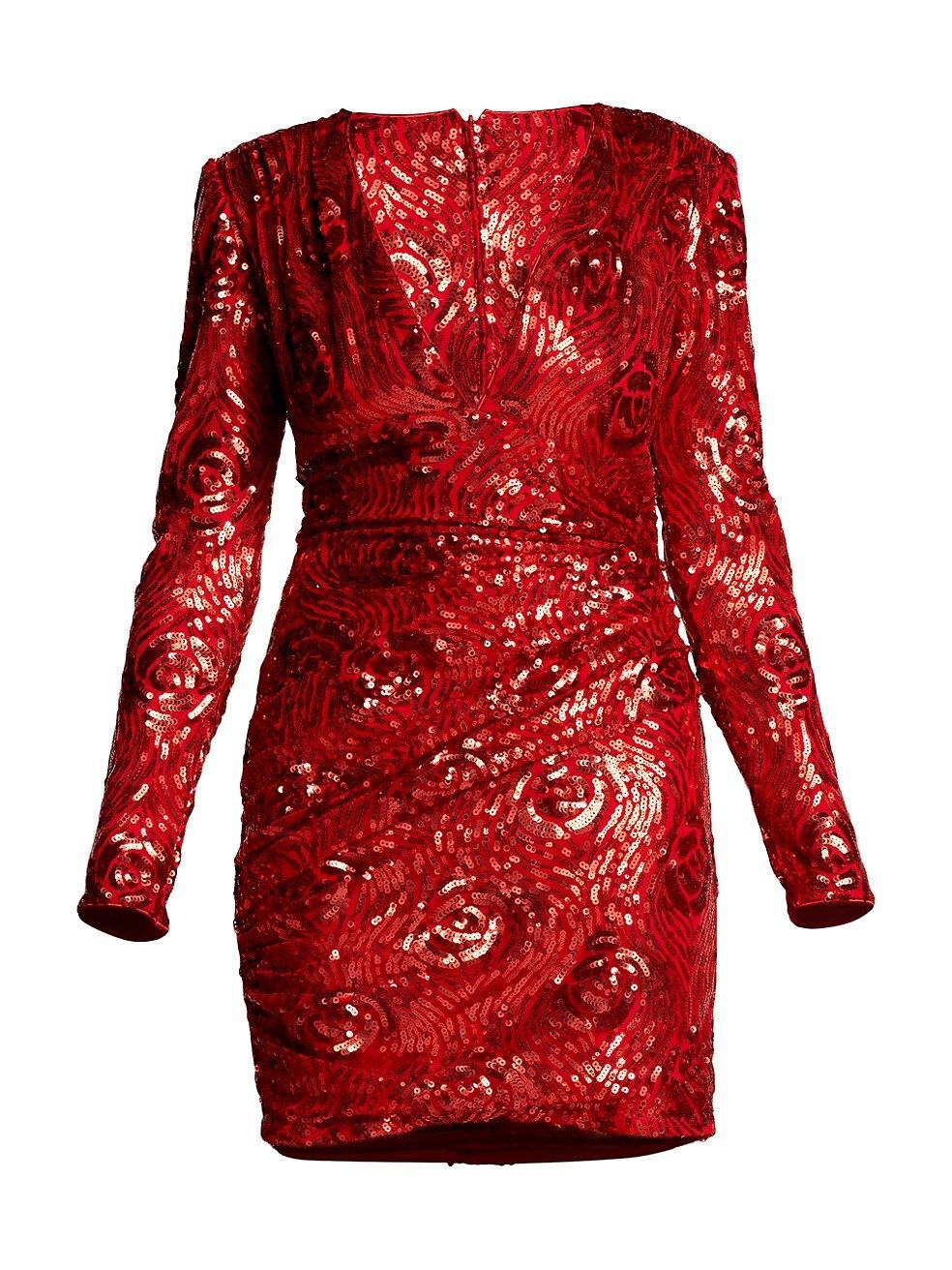 Swirled Sequin-Embroidered Dress | Saks Fifth Avenue