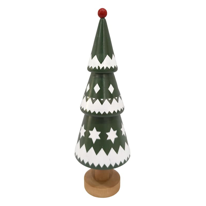 Green Wooden Tree, 9", sold by At Home | At Home