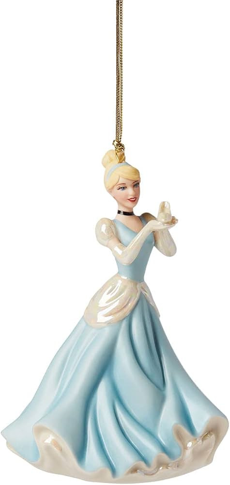 Lenox Princess Cinderella Glass Slipper Ornament, Blue for Christmas | Amazon (US)