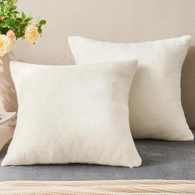Velvet Pillow Covers 26x26 with Zipper, 2 Pack - Ultra Soft Square Cushion Covers for Cozy Vibes | Perfect for Bed, Sofa, Dorm, Gaming Chair | Trendy | Wayfair North America