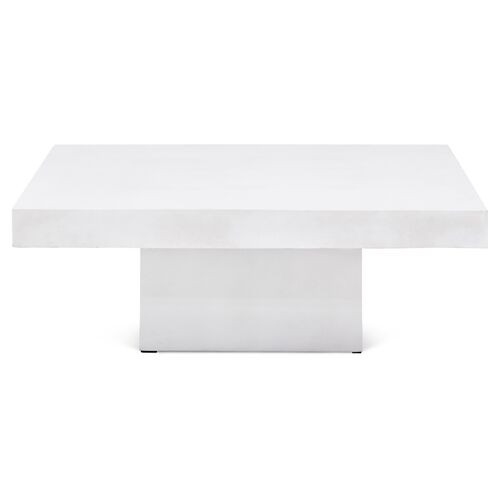 Malena Rectangular Coffee Table, Ivory | One Kings Lane