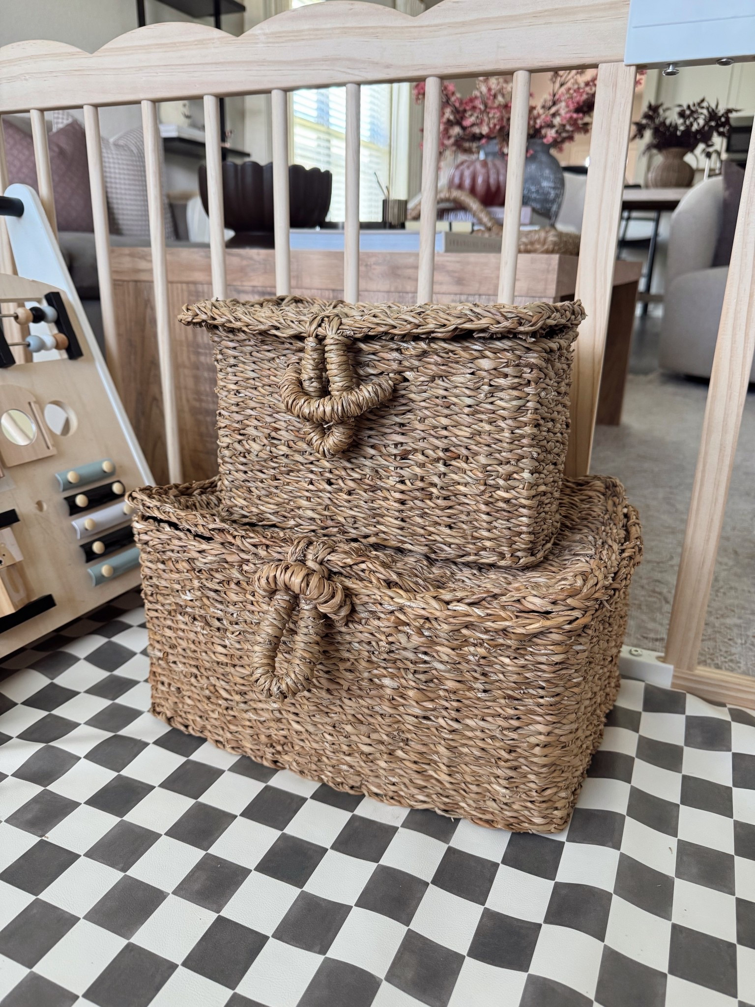 love these baskets from h&m! they’re giving mcgee and co but affordable 🤭 i’m using them for toys for now but you can also use them as decor! this is the smell and medium size! 

#LTKHome #LTKFindsUnder50 #LTKStyleTip