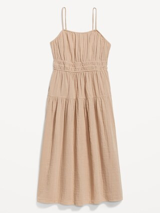 Waist-Defined Smocked Tiered Midi Cami Dress for Women | Old Navy (US)