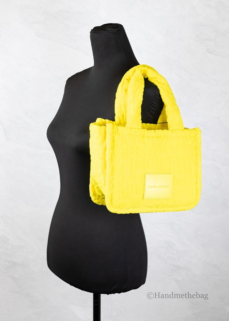 Marc Jacobs The Monogram Terry Tote Small Golden Kiwi Shoulder Bag Purse | eBay US