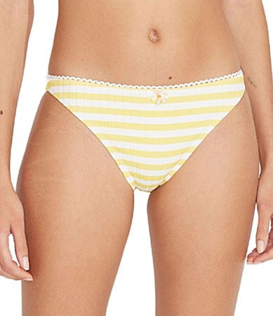 SOLID STRIPED The Daphne Low Rise Striped Swim Bottom - S | Dillard's