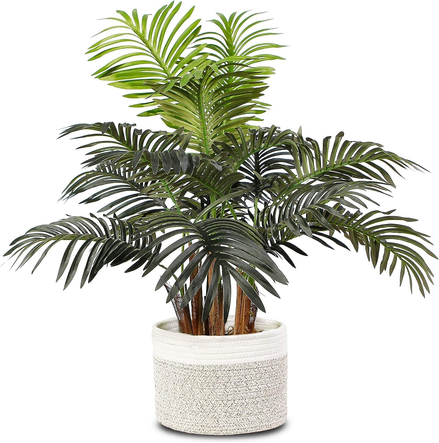 ELPIDAN- Artificial Areca Palm Tree Plant Decor 30”, Fake Palm Tree Plants, Silk Faux House Pla... | Amazon (US)