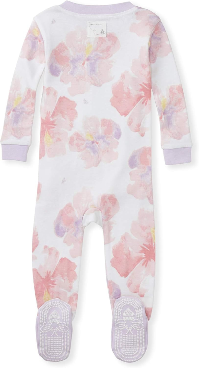 Burt's Bees Baby baby-girls Sleeper Pajamas, Zip Front Non-slip Footed Sleeper Pjs, 100% Organic Cot | Amazon (US)