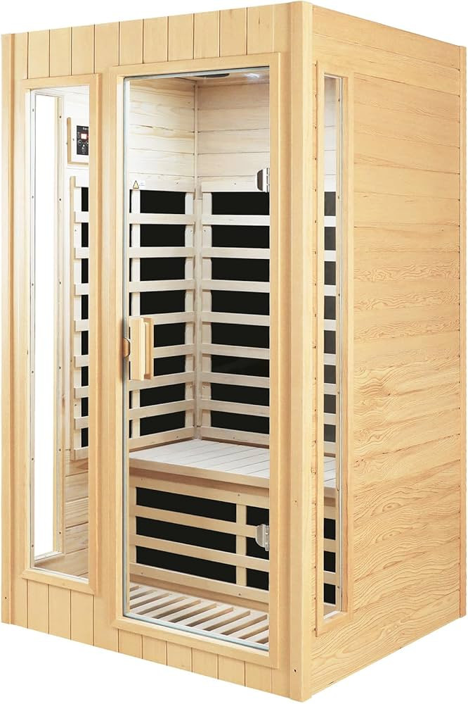 2 Person Sauna, Low EMF Far Infrared Sauna, 1500W Hemlock Wood Sauna Indoor Sauna Infrared Sauna ... | Amazon (US)