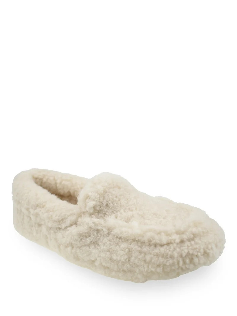 Joyspun Women's Teddy Moccasin Slippers - Walmart.com | Walmart (US)