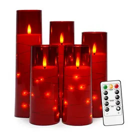 Nimiko 5 LED Flameless Candles (D2.3 * 5 "5" 6 "7" 8 ") Battery Powered Candles, Flickering LED C... | Temu Affiliate Program