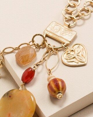 Goldtone Adjustable Pendant Necklace | Chico's