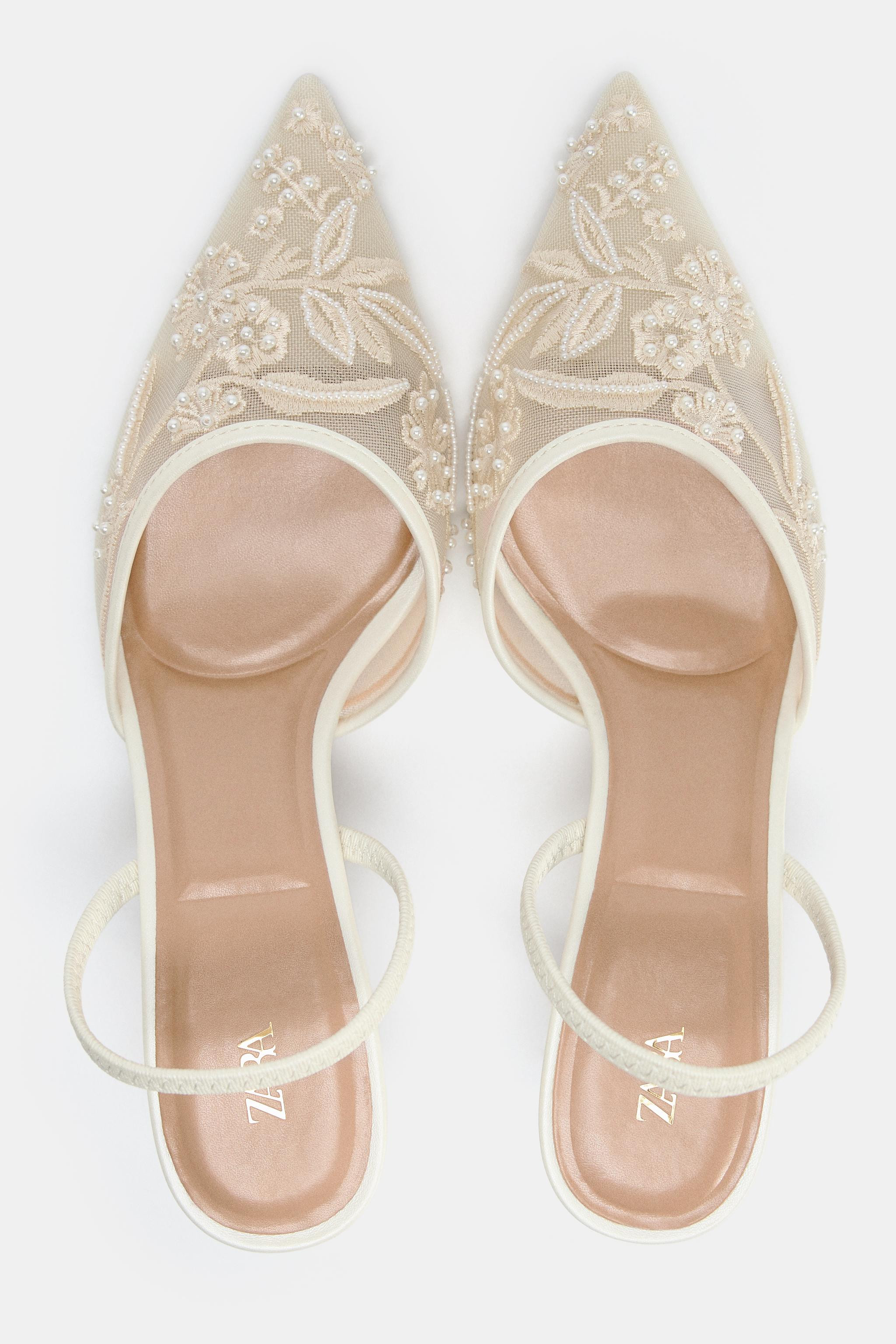 EMBROIDERED MESH SLINGBACKS | Zara US