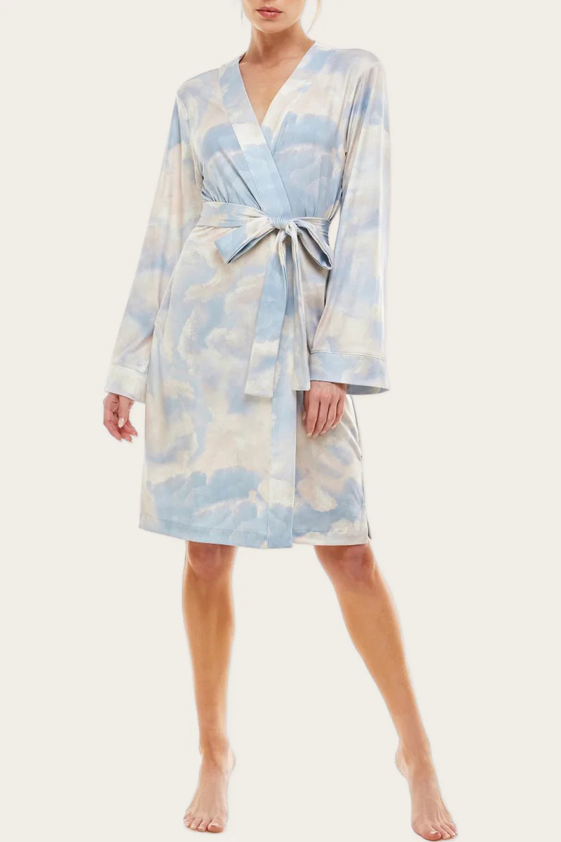 MEADOW CLASSIC SHORT ROBE | PEARL SKY | MASONgrey