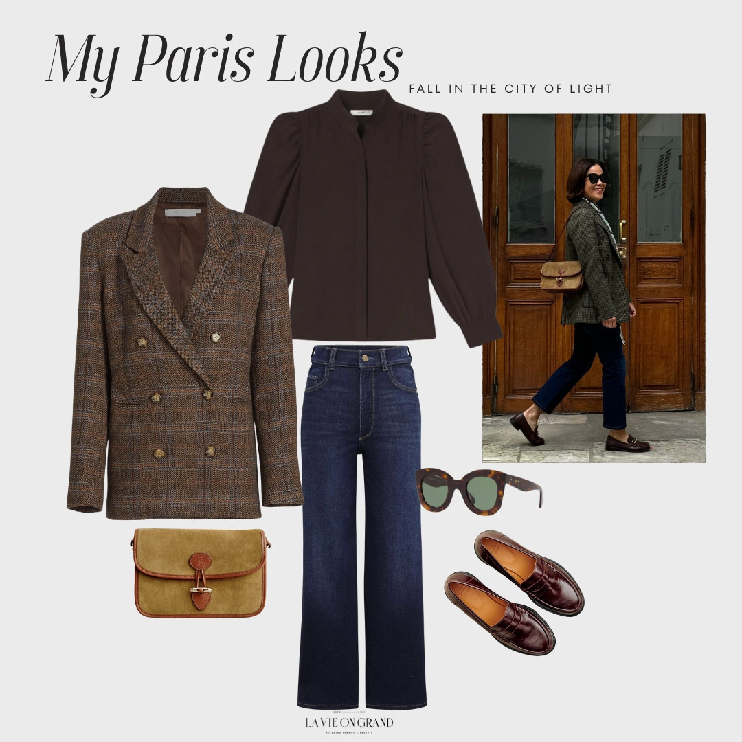 Paris fall outfit 
Sèzane loafers- size down 
Frame top- wearing size medium 
My blazer is sold out so linking similar style. 

#LTKOver40 #LTKSeasonal #LTKStyleTip