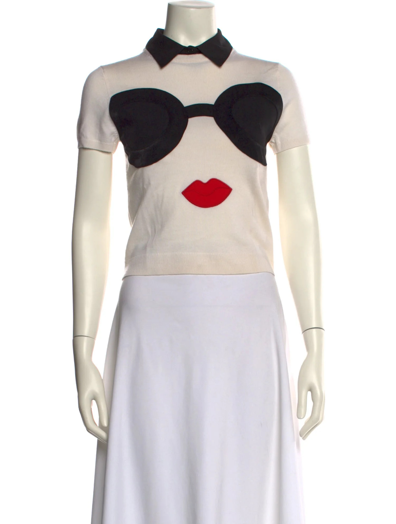 Wool Graphic Print Crop Top | The RealReal