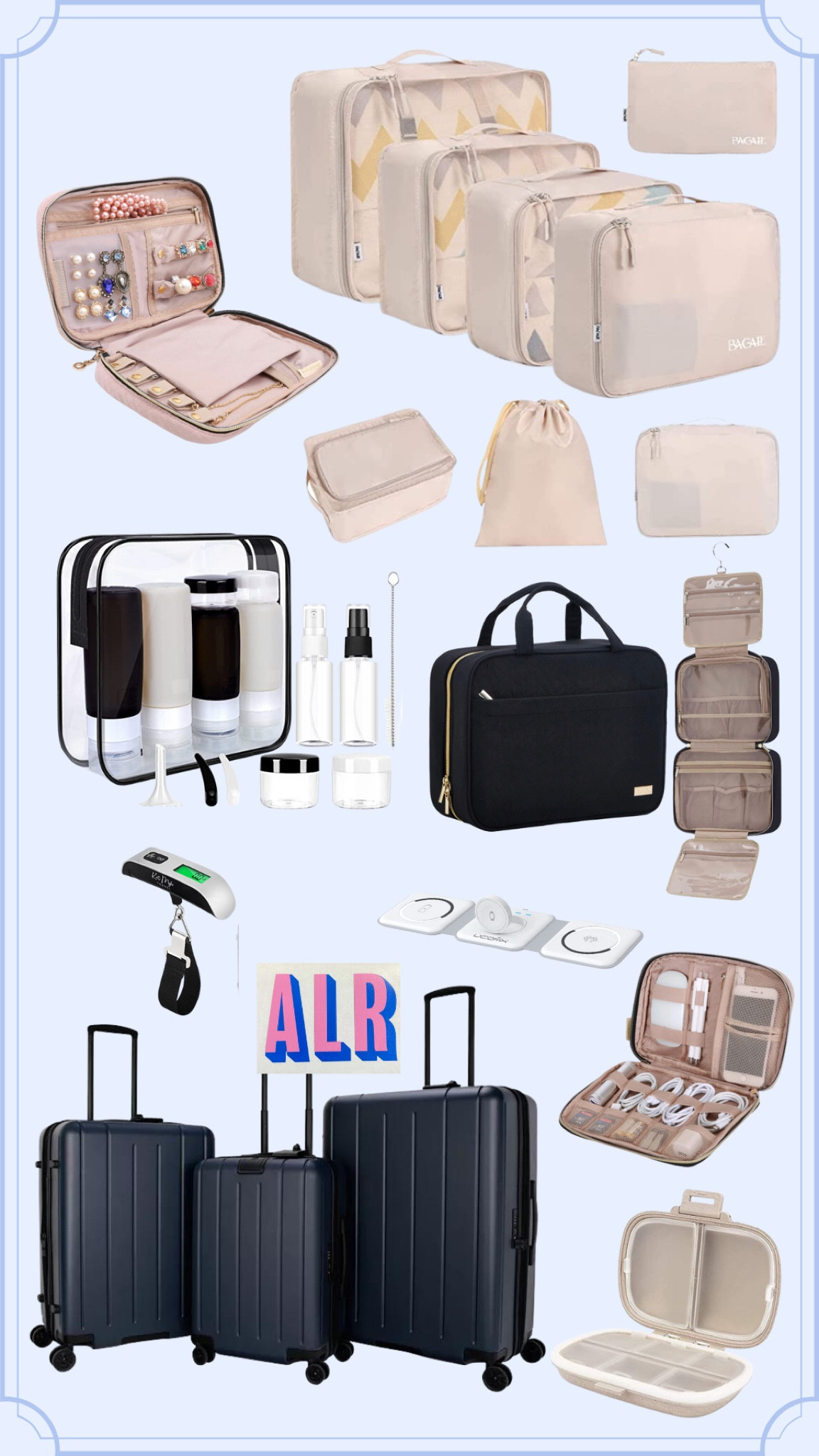 Travel edit
Travel necessities 
Favorite travel items
Organized travel 
Travel organizers 
Travel organization
Packing cubes
Packing organizers
Hardshell luggage
Away luggage dupe 
Monogram luggage 
Luggage with initials 
Amazon travel
Affordable travel finds 

#LTKstyletip #LTKsalealert #LTKtravel