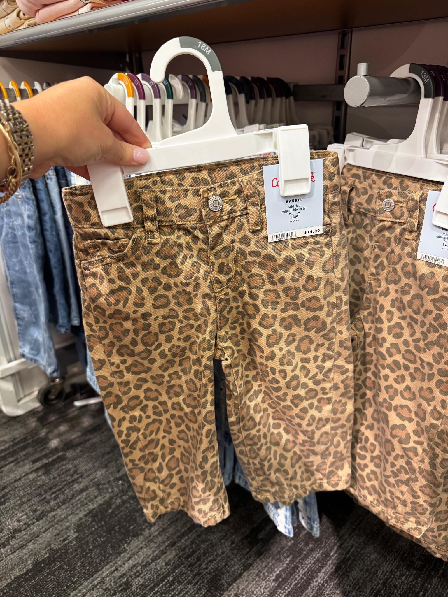 toddler leopard cheetah barrel jeans 🐆