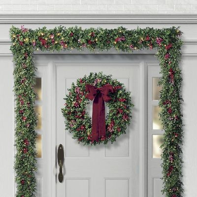 Boxwood and Berry Greenery Collection | Frontgate