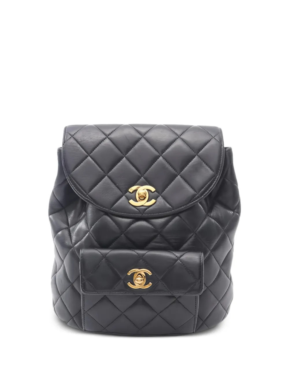 CHANEL Pre-Owned 1996-1997 diamond-quilting backpack - Black | Farfetch Global