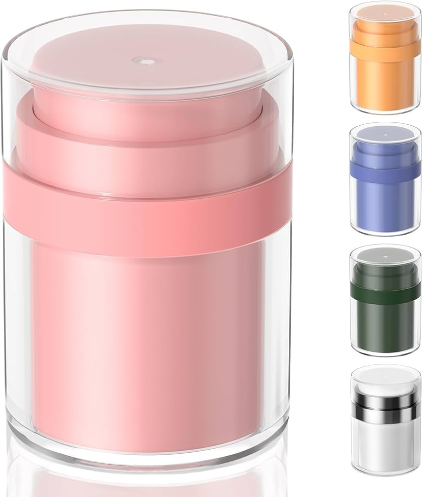 Morfone Airless Pump Jars, 1.0 oz Lotion Dispenser, Moisturizer Pump Container, Leak-proof Travel... | Amazon (US)