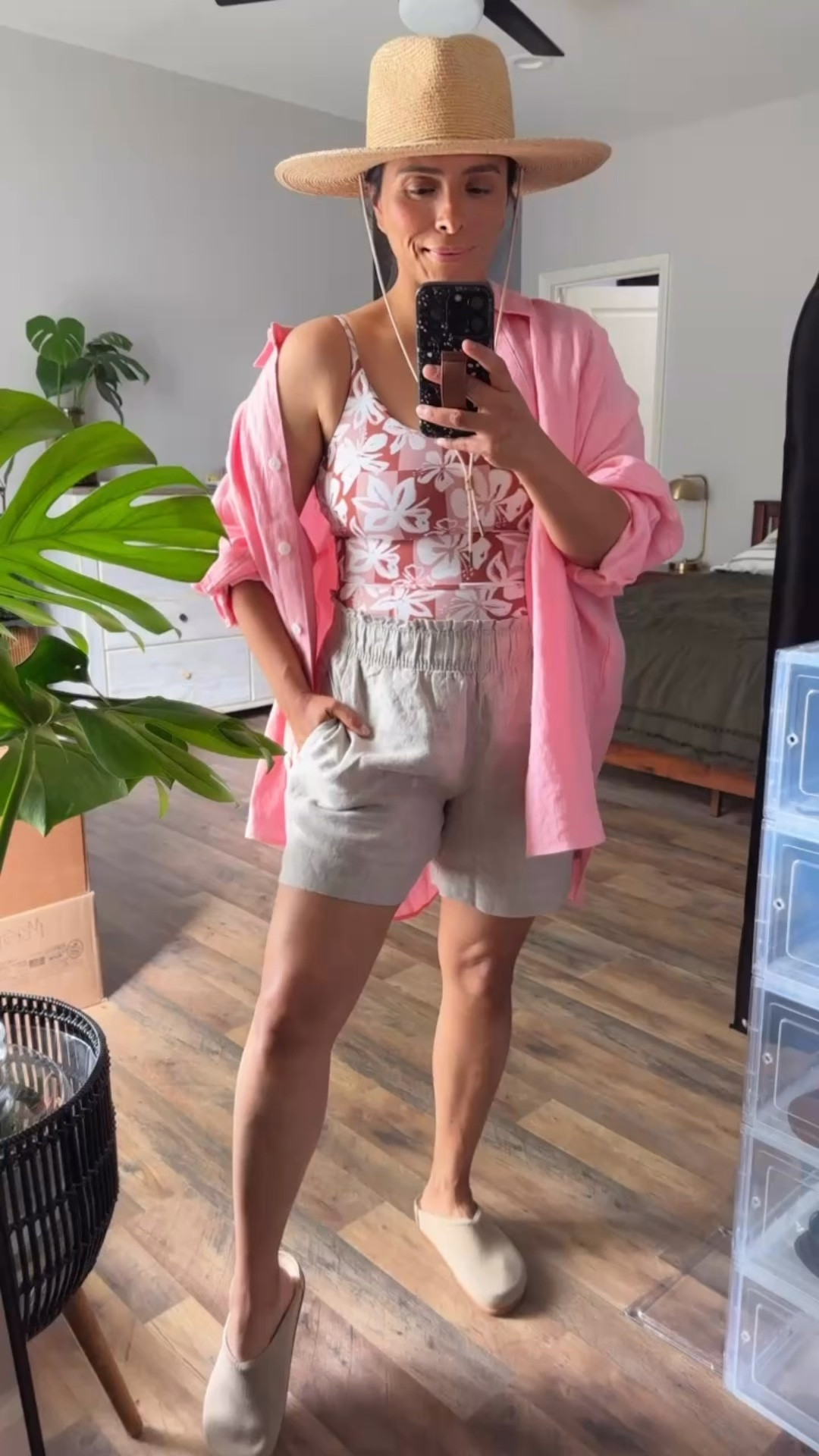 Linen shorts @Quince 
Clogs @rothys 


Summer outfit 
Vacation outfit ideas 
Midsize style

#LTKTravel #LTKSeasonal #LTKmomlife