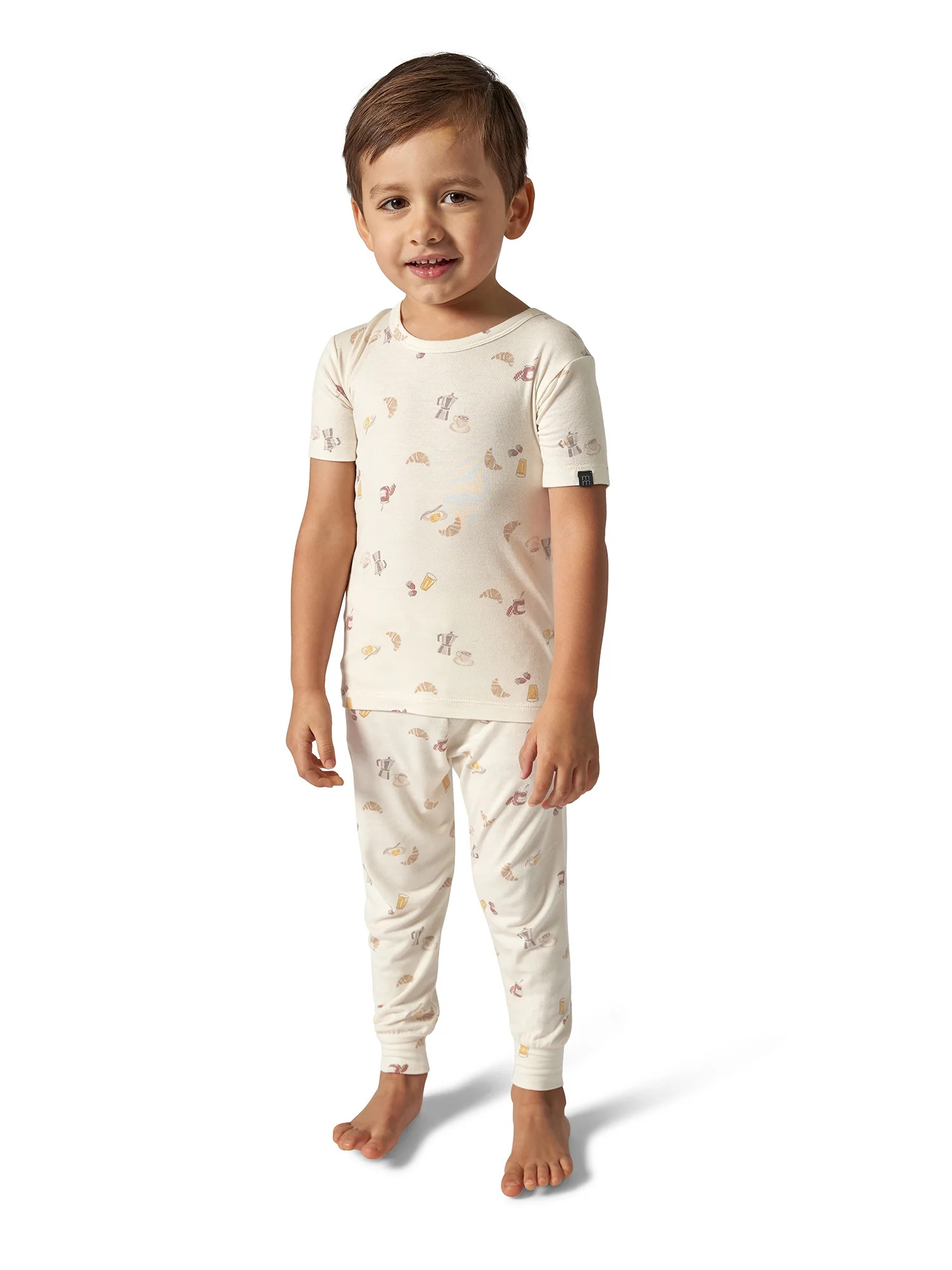 Modern Moments by Gerber Toddler Neutral Super Soft Tight Fitting Pajama Set, 2-Piece, Sizes 12 M... | Walmart (US)