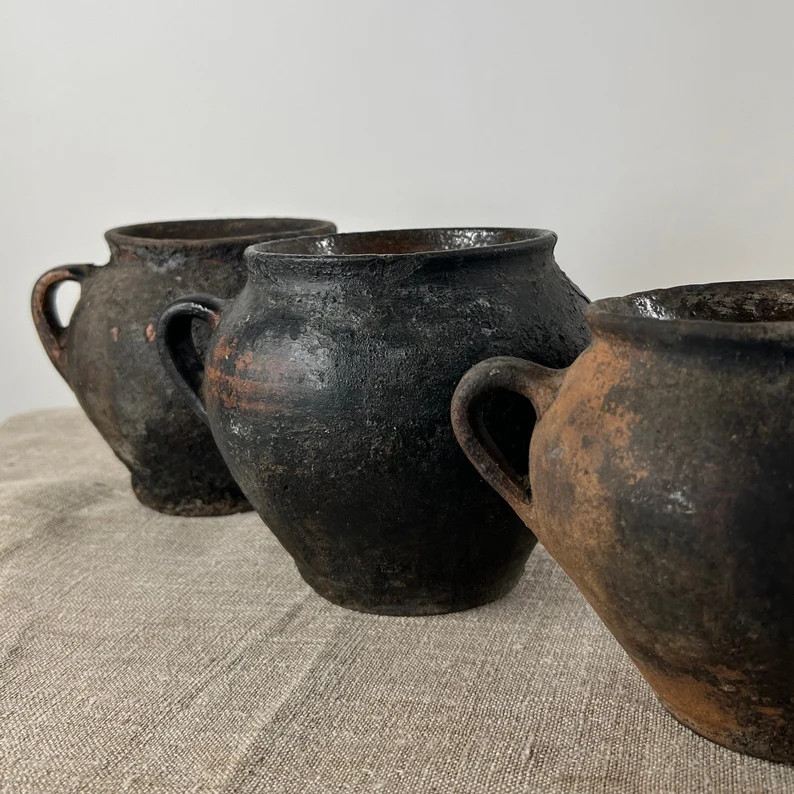 Ancient clay pot, Antique clay vessel, Rustic ceramic bowl, Pottery jug, Primitive rustic earthen... | Etsy (US)