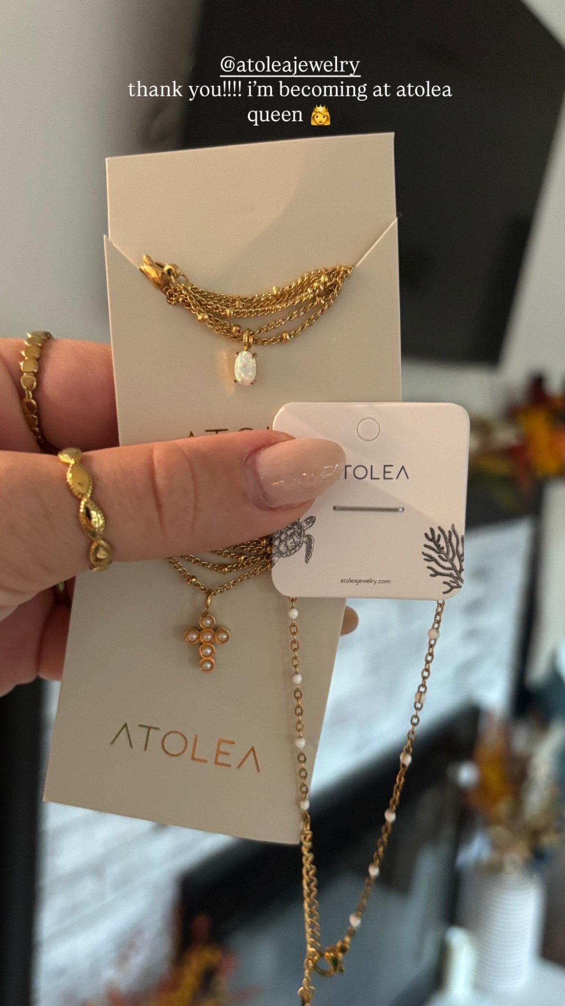 @atoleajewelry 
thank you!!!! i’m becoming at atolea queen 👸 dc: ELYSSA15 🤍


#LTKStyleTip #LTKSaleAlert #LTKFallSale