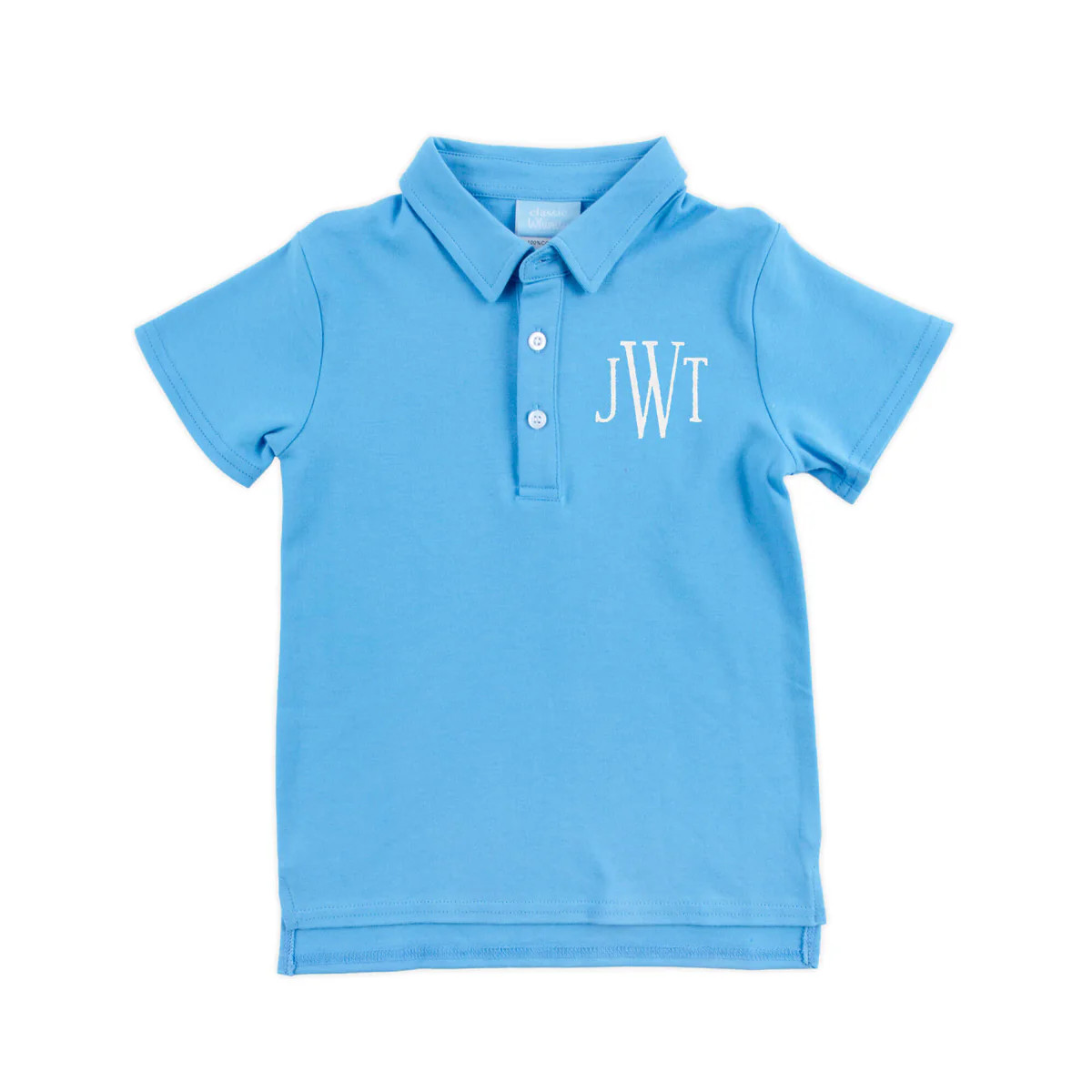 Solid Blue Knit Polo | Classic Whimsy