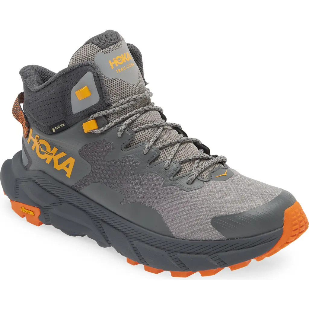 HOKA Trail Code GTX Hiking Shoe in Castlerock /Persimmon Orange at Nordstrom Rack, Size 10 | Nordstrom Rack