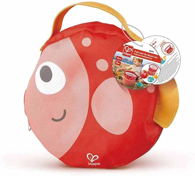 Hape Fold and Go Beach Toy Sets with Easy Carry Cavas Bag| Beach Toy Playset with Bucket for Todd... | Amazon (US)