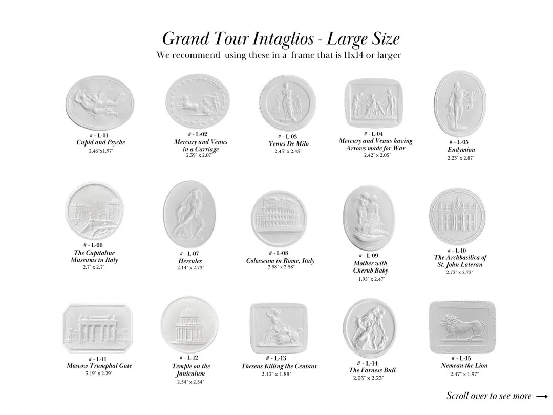 Plaster Intaglios | Large Size | White Grand Tour Intaglios Gems Medallions | Home Decor | HIGH E... | Etsy (US)