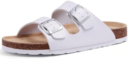 Unisex Cork Footbed Slide Sandal, Arch Support Summer Outdoor Sandals with Adjustable Buckle for ... | Amazon (US)
