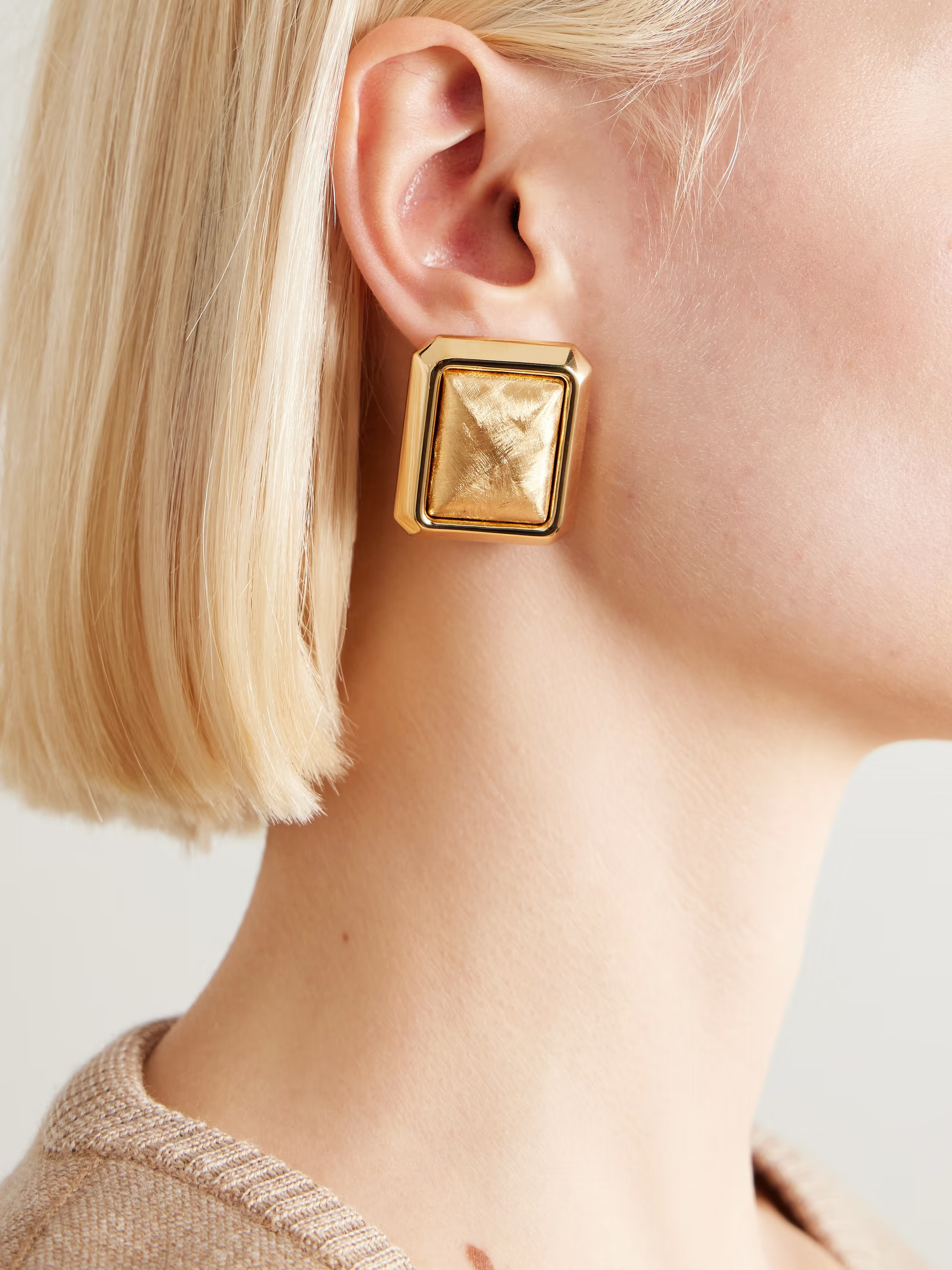 Les Pendants Carré gold-tone earrings | NET-A-PORTER (UK & EU)