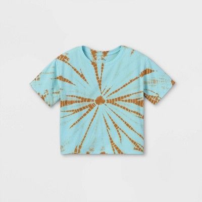Girls' Boxy Tie-Dye Short Sleeve T-Shirt - art class™ | Target