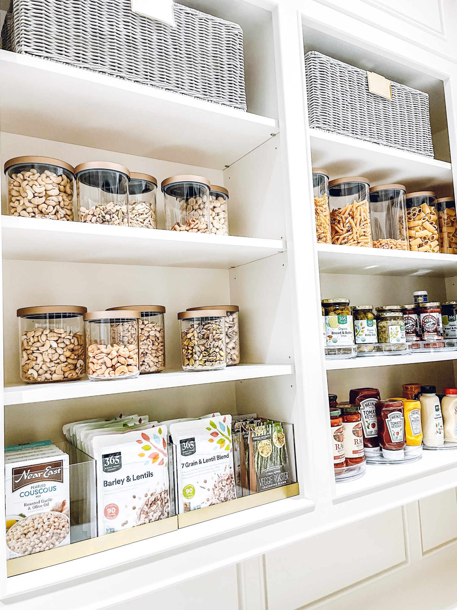 Pantry organization✨Neat Method Canisters. Pottery Barn Kids Acrylic and Metallic Nursery Storage. Pottery Barn Charleston Handwoven Seagrass Utility Baskets. The Home Edit By IDesign 9” Lazy Susan.

#LTKhome #LTKkids #LTKfamily