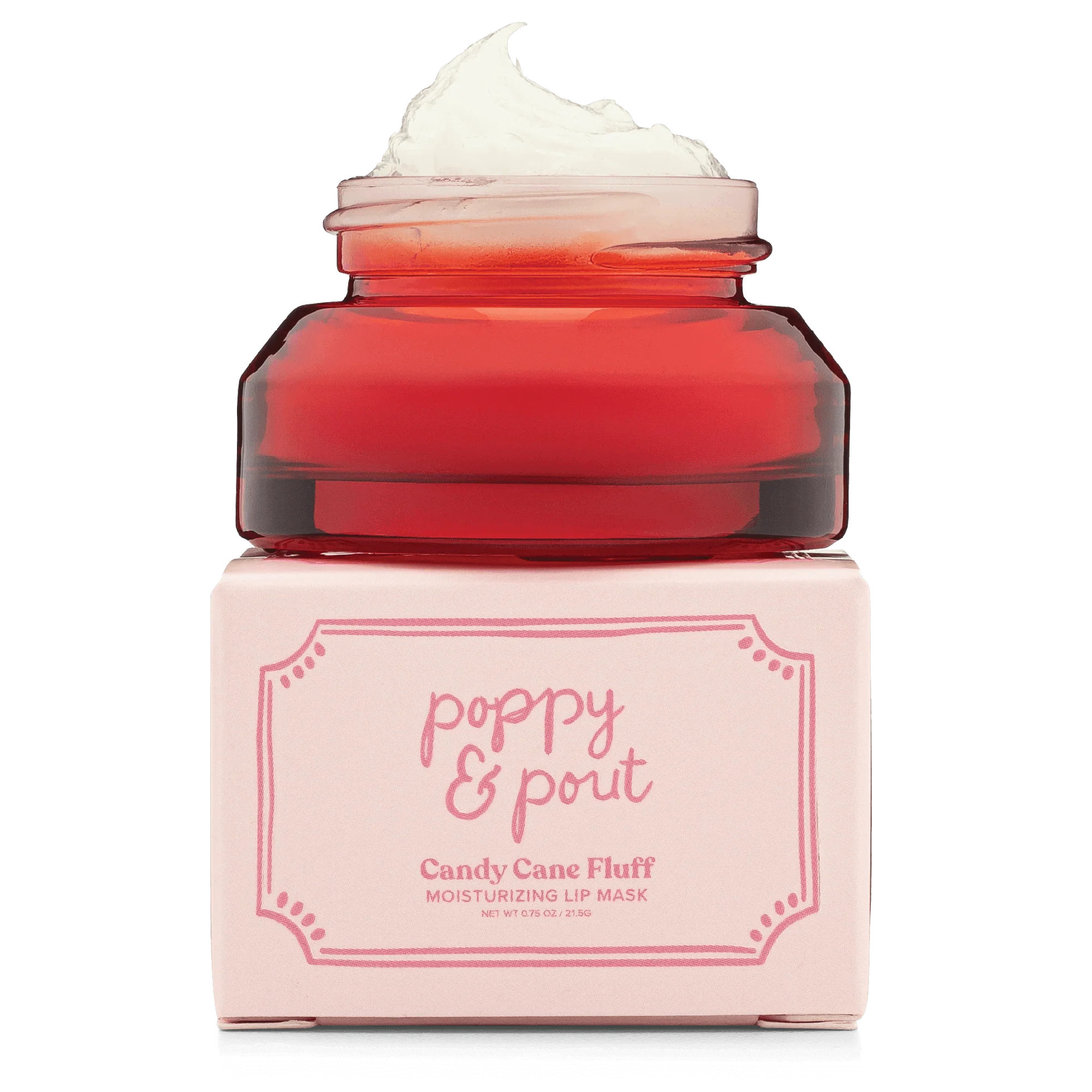 Limited Edition, Lip Mask, Holiday, Candy Cane Fluff | Poppy & Pout