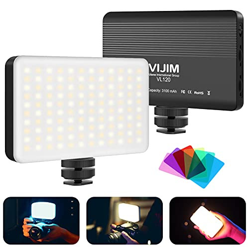 Camera Light, VIJIM VL120 Video Light Led with 3100 mAh Battery Rechargeable, 3200-6500K Bi-color... | Amazon (UK)