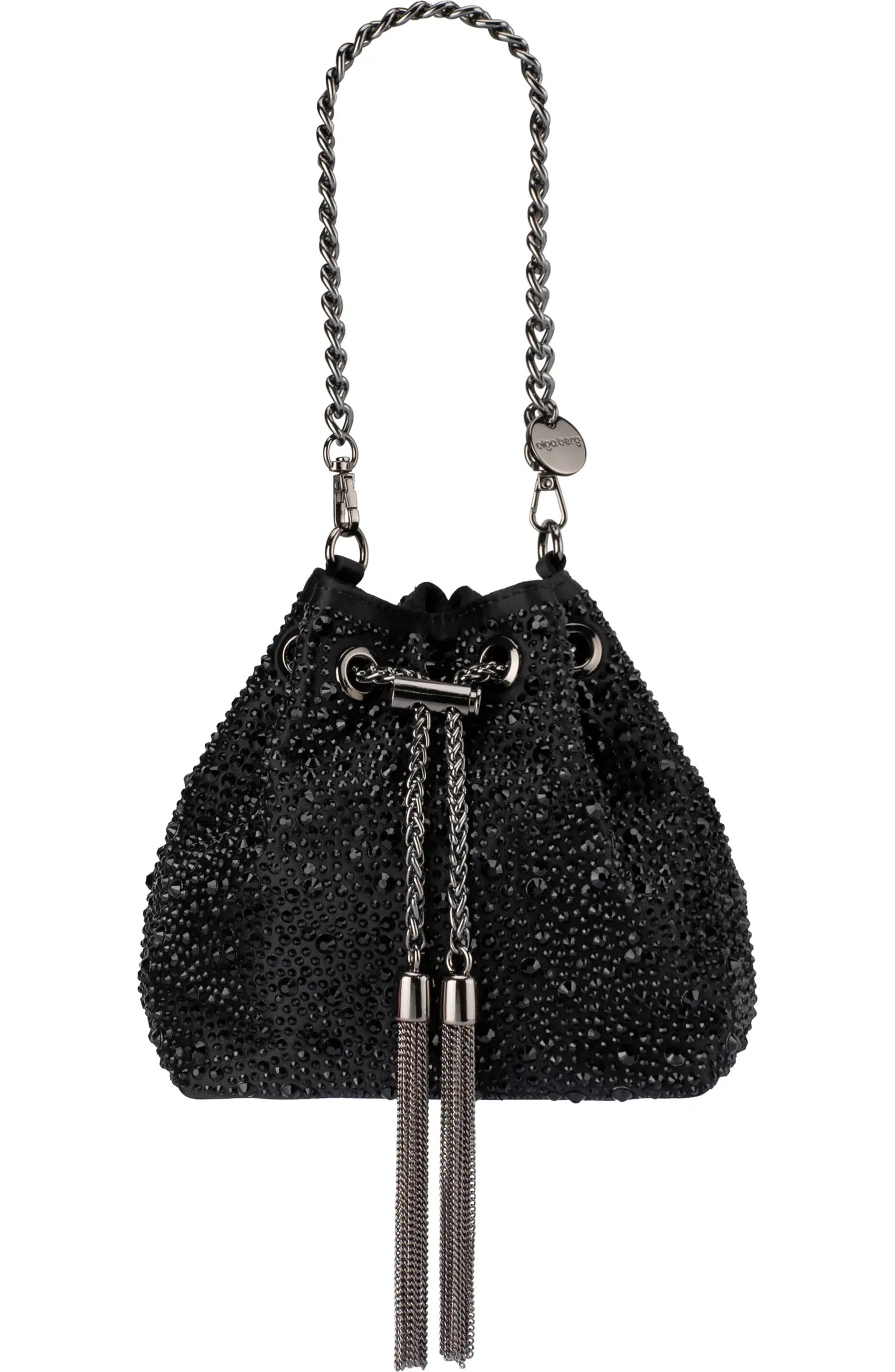 Olga Berg Mika Crystal Drawstring Top Handle Bag | Nordstrom | Nordstrom