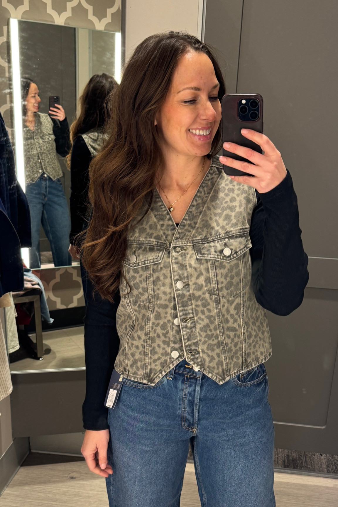 Cute new Target leopard vest!❤️